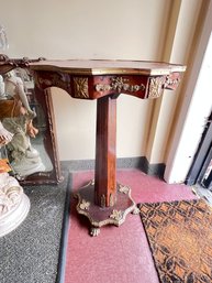 Inlaid Pedestal Table