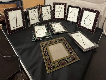 Lot Of 10 - Beautiful Designed Photo Frames For Wedding Table Numbers & Single Designed Photo Frame. SL-D2