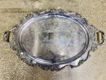 Large Silver Footed Platter