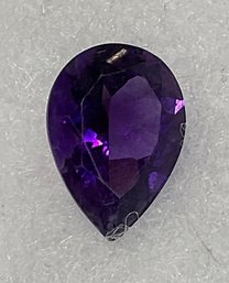 Huge Amethyst Pear Shaped Faceted Stone ~ 9.26 Carats ~