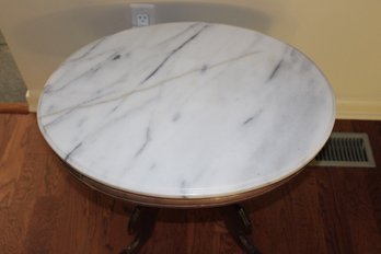 Low Marble Top Table 24x18x19 Inches