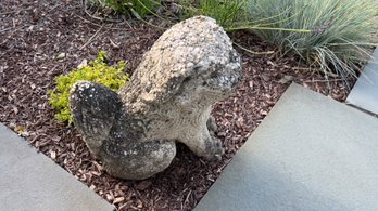 Adorable Vintage Dog Cast Stone Garden Statue