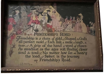 Friendships Road Vintage Wall Hanging