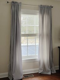 4 Panels Of Dainty Home Green Curtains - Guest House