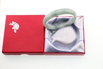 Carved Jade Bangle Bracelet