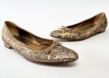 A Pair Of Glam Slippers By Manolo Blahnik - Eu 38