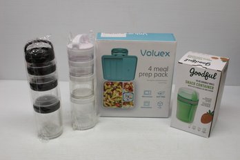 Collection Of Mixed New Food Prep & Snack Containers