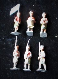 6 Antique Lead British Soldiers, Manoil Barclay