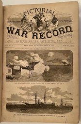 Antique Bound Volume 1 - Lot - Pictorial War Record Weekly New York - Battle Of The Late Civil War 1881-82