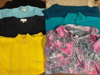 8 Ladies Sweaters Etc Vintage To Now - Turtles, Mocks, & More