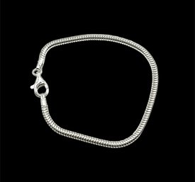 Italian Sterling Silver Snake Bone Bracelet