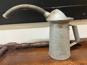 Rustic Vintage Galvanized Metal Oil Can