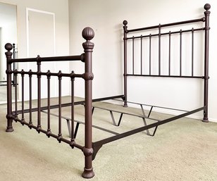 A Queen Bedstead In Oil Rubbed Bronze Finish