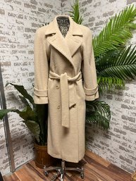 Vintage Evan Picone 100 Wool Full Length Coat - Size 10
