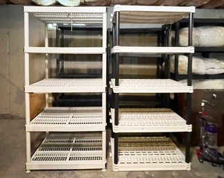 A Pair Of Collapsible Storage Shelves