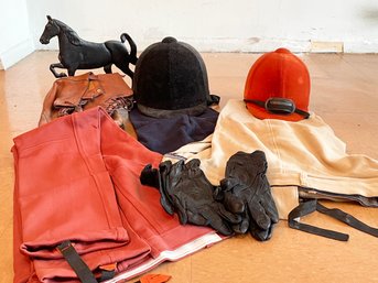 Riding Gear - Helmets, Jodhpurs, A Cast Iron Equestrian Doorstop And More