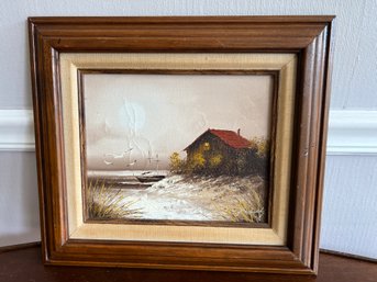 E. Murphy Original Oil Coastal Scene Painting