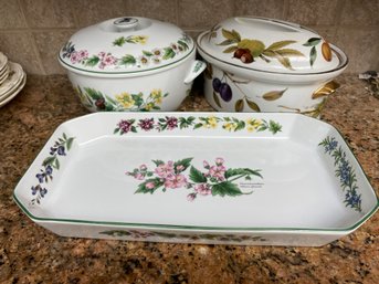 Trio Of Royal Worchester Ceramic Serving Dishes.