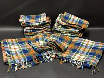 Beautiful Plaid Table Linens By Sur La Table, Napkins & Runners