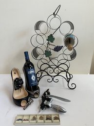 Wine Rack, Bottle Opener, Wine Charms & More