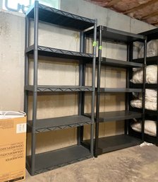 A Pair Of Collapsible Storage Shelves