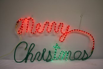 Vintage Merry Christmas 32' Tube Light Sign