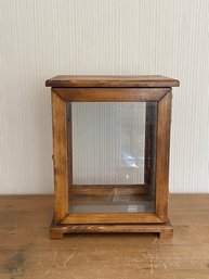 Small Wood And Glass Display Curio Case