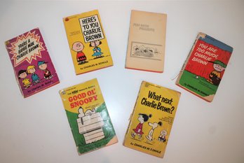 Six Charlie Brown Books Circa 1966-1970