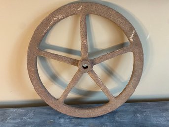 Antique Large Cast Iron Pulley Wheel