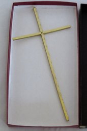 Beautiful Hammered Brass Finished Wall Hanging Cross