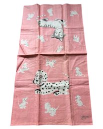 1950s Pink Poodle Hand Towel- C.P. Meter