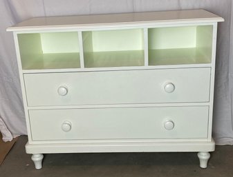 Two Drawer Chest With Three Cubbies