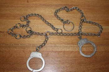 Pair Of Vintage Police Shackles Marcas Registradas From Smith And Wesson