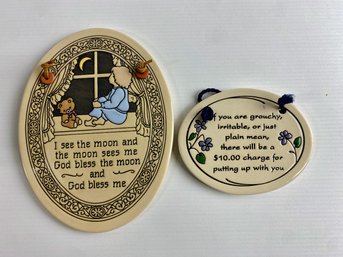 Trinity Pottery Hanging Plaques (2)