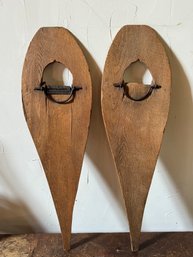 Primitive Handmade 18th C Snowshoes