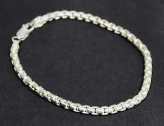 Fine Fancy Link 925 Sterling Silver Bracelet 7' Long