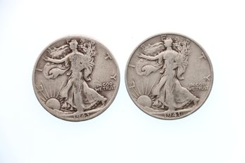 1943 D 1941 S Silver Walking Liberty Half Dollars Coin