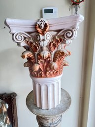 Short Hand Painted Pedestal