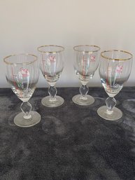 Set Of Four Vintage Schmid Irish Coffee Recipe Glasses