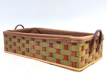 An Attractive Linen Lined Basket