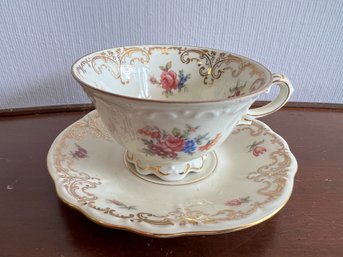 Vintage Bavarian Porcelain Teacup & Saucer