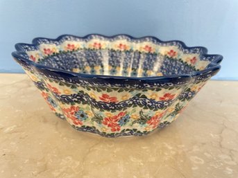 Handmade Polish Ceramic Bowl
