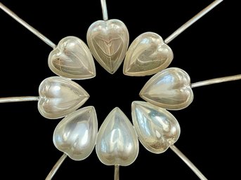 Eight Sterling Silver Gorham Heart-shaped Ice Tea Spoons - Just In Time For Valentines Day