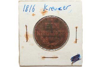 208 Years Old! 1816 Austria Ein Kreuzer Coin