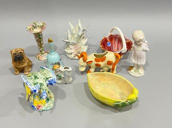 Group Of Porcelain Items Including Stangl Bird, Imperial Glass, Etc.