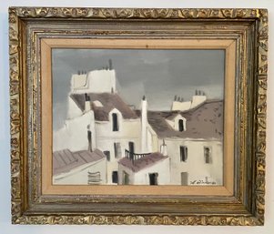 Signed The Roofs Of Paris Oil On Canvas By Vladimir Odinokov 1964