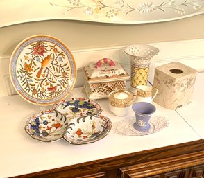 Vintage Colorful Porcelain And Pottery