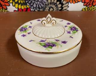 Vintage Kaolena Hand-decorated Lidded Vanity Box