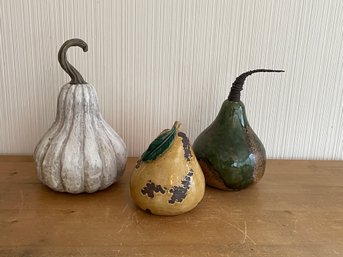 Ceramic Fruit Pears With Squash