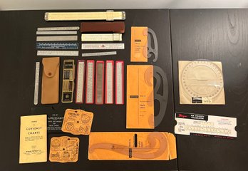 Group Of Vintage Drafting & Measuring Equipment